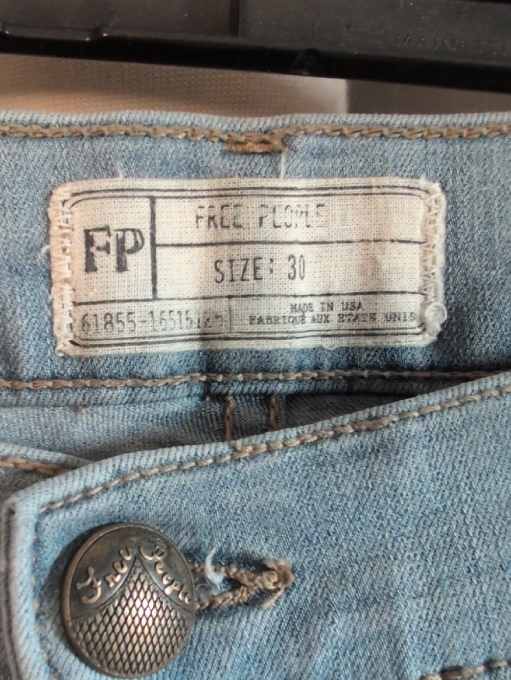 Free People Light Blue Bell Bottom Jeans 30 Long - Picture 2 of 10